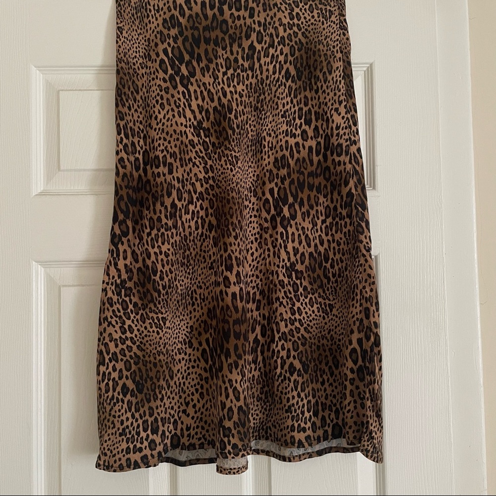 Cheetah Print Midi Skirt